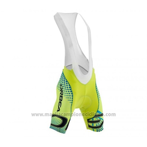2015 Abbigliamento Ciclismo Orbea Nero e Giallo Manica Corta e Salopette