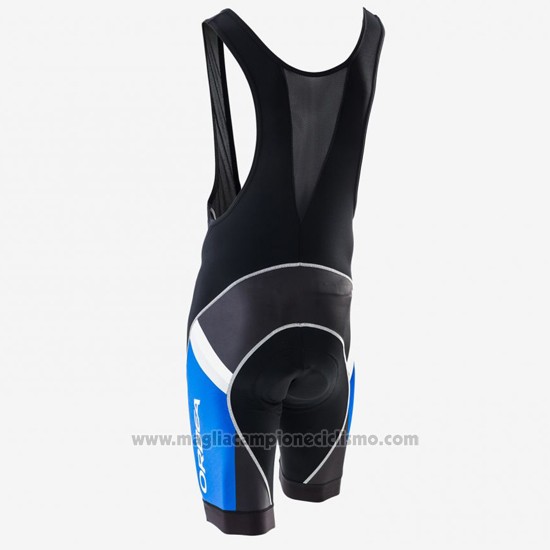 2017 Abbigliamento Ciclismo Orbea Bianco e Blu Manica Corta e Salopette