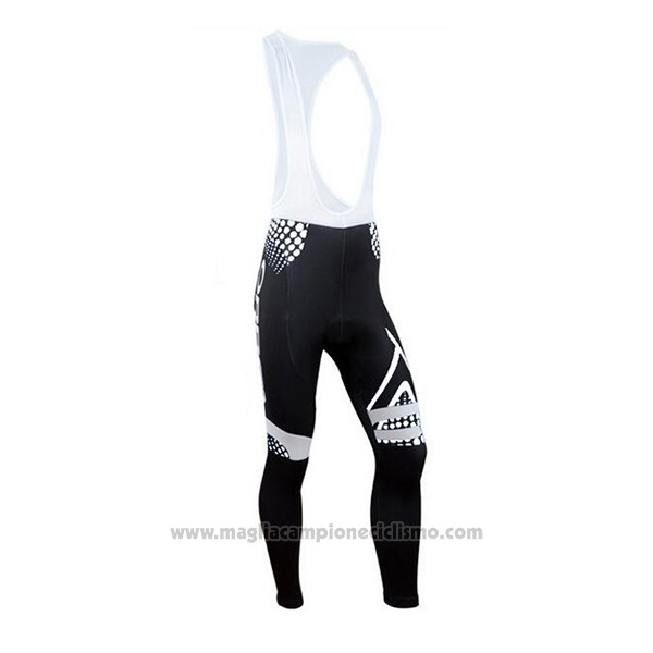 2017 Abbigliamento Ciclismo Orbea Bianco e Nero Manica Lunga e Salopette