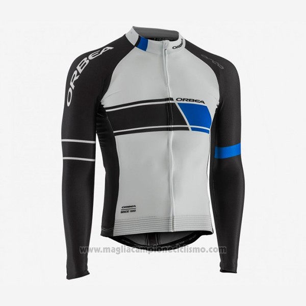 2017 Abbigliamento Ciclismo Orbea Nero e Bianco Manica Lunga e Salopette