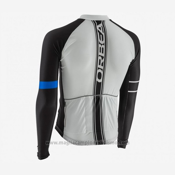 2017 Abbigliamento Ciclismo Orbea Nero e Bianco Manica Lunga e Salopette