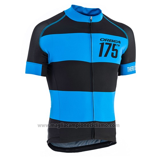 2017 Abbigliamento Ciclismo Orbea Nero e Blu Manica Corta e Salopette