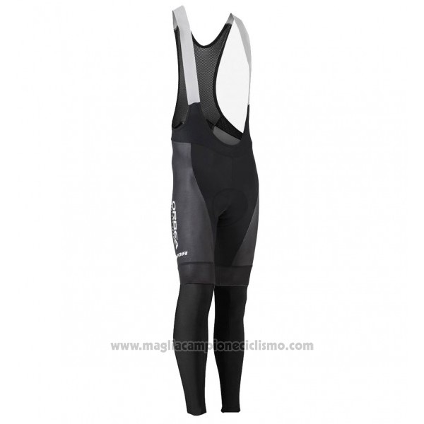 2017 Abbigliamento Ciclismo Orbea Nero e Verde Manica Lunga e Salopette