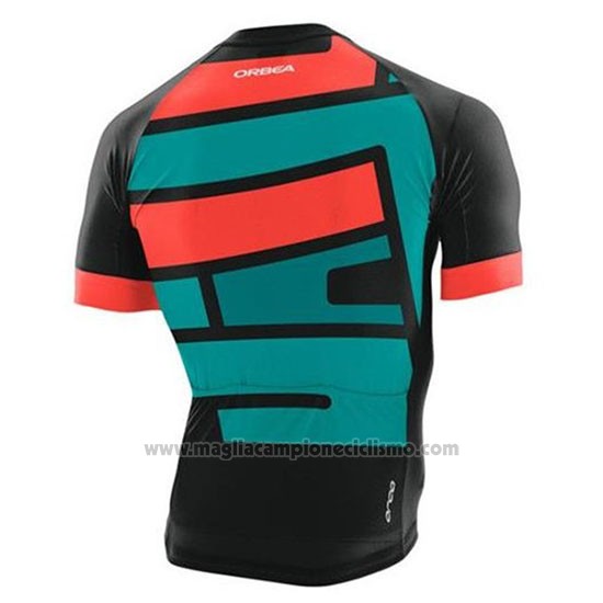 2020 Abbigliamento Ciclismo Orbea Nero Arancione Verde Manica Corta e Salopette