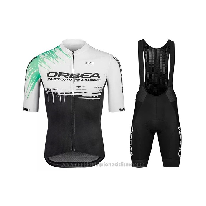 2021 Abbigliamento Ciclismo Orbea Bianco Nero Manica Corta e Salopette