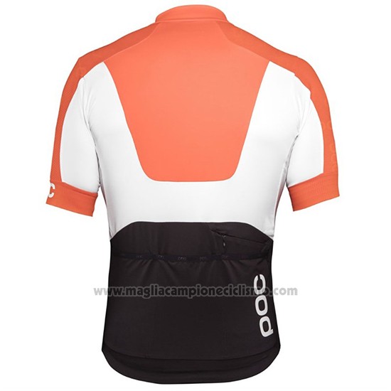 2018 Abbigliamento Ciclismo POC Arancione Bianco Nero Manica Corta e Salopette