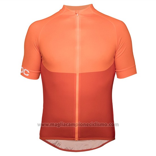 2018 Abbigliamento Ciclismo POC Arancione Manica Corta e Salopette