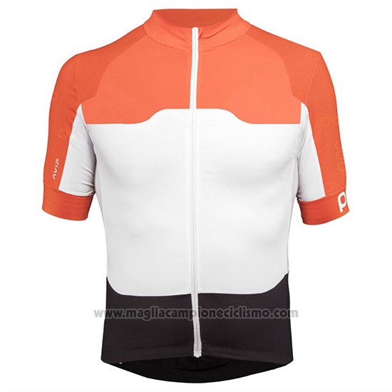 2018 Abbigliamento Ciclismo POC Arancione e Bianco Manica Corta e Salopette