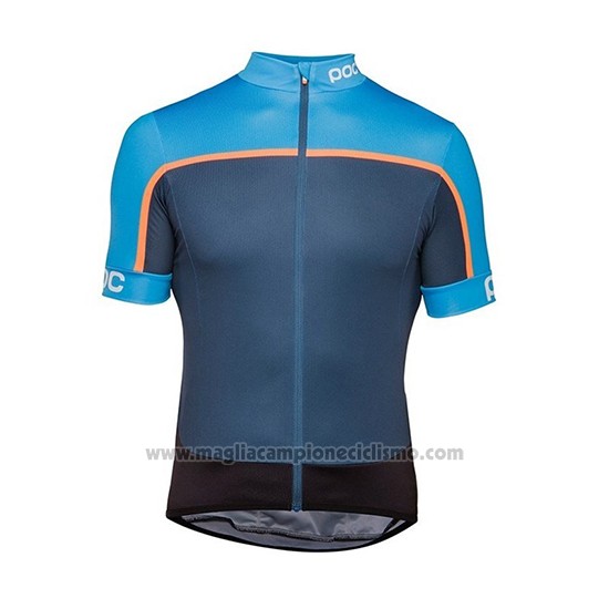 2018 Abbigliamento Ciclismo POC Essential Road Block Blu Manica Corta e Salopette