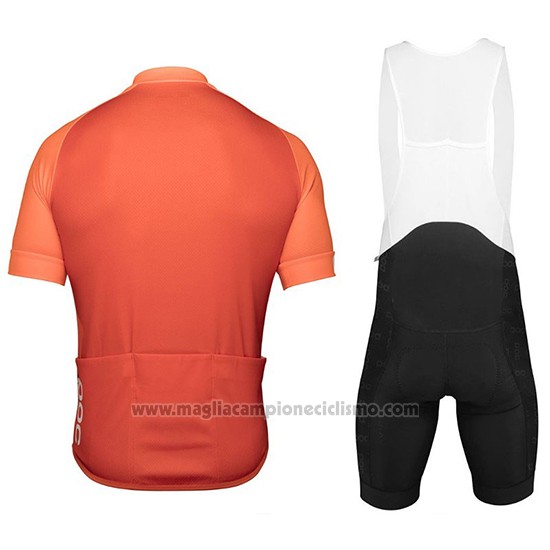 2018 Abbigliamento Ciclismo POC Essential XC Arancione Manica Corta e Salopette
