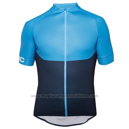 2018 Abbigliamento Ciclismo POC Essential XC Blu Manica Corta e Salopette