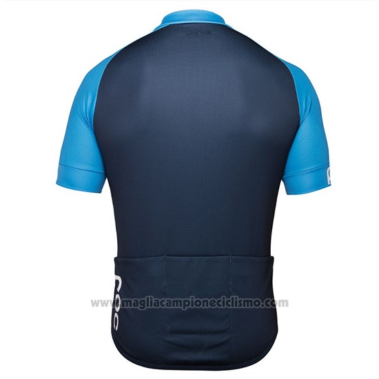 2018 Abbigliamento Ciclismo POC Essential XC Blu e Nero Manica Corta e Salopette