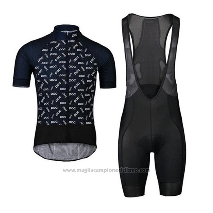 2020 Abbigliamento Ciclismo POC Nero Manica Corta e Salopette