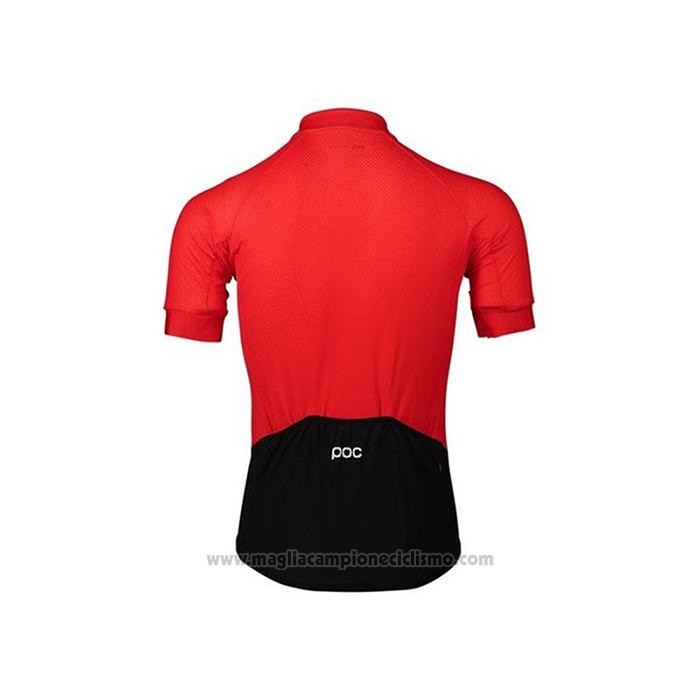 2020 Abbigliamento Ciclismo POC Rosso Nero Manica Corta e Salopette