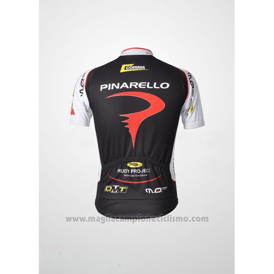 2010 Abbigliamento Ciclismo Pinarello Nero e Rosso Manica Corta e Salopette