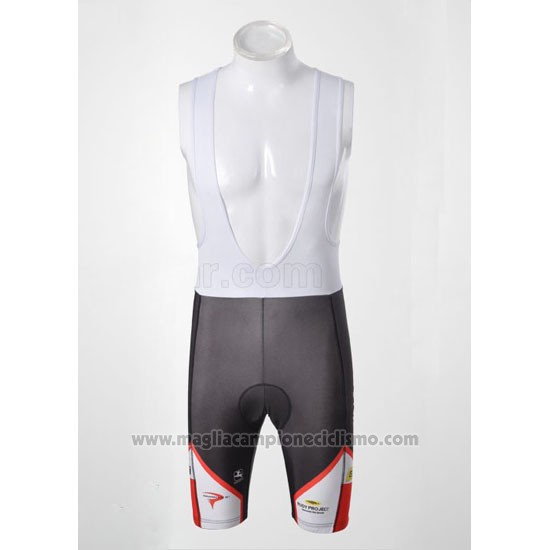 2010 Abbigliamento Ciclismo Pinarello Nero e Rosso Manica Corta e Salopette
