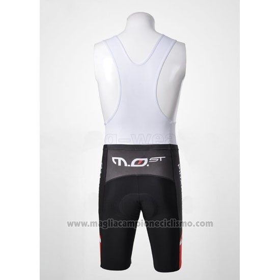 2010 Abbigliamento Ciclismo Pinarello Nero e Rosso Manica Corta e Salopette