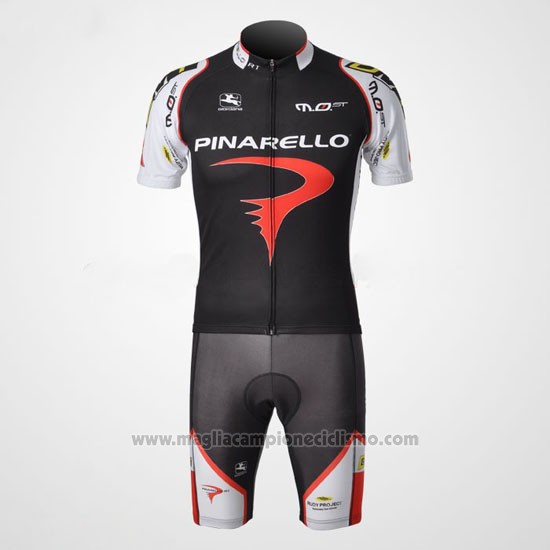 2010 Abbigliamento Ciclismo Pinarello Nero e Rosso Manica Corta e Salopette