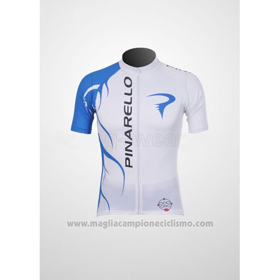 2011 Abbigliamento Ciclismo Pinarello Celeste e Bianco Manica Corta e Salopette