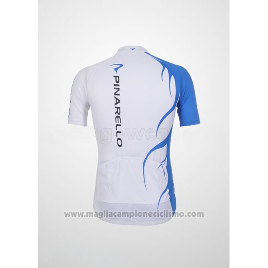 2011 Abbigliamento Ciclismo Pinarello Celeste e Bianco Manica Corta e Salopette