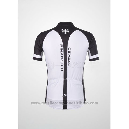 2012 Abbigliamento Ciclismo Pinarello Nero e Bianco Manica Corta e Salopette
