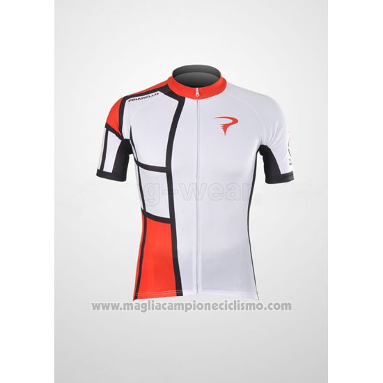 2012 Abbigliamento Ciclismo Pinarello Rosso e Bianco Manica Corta e Salopette