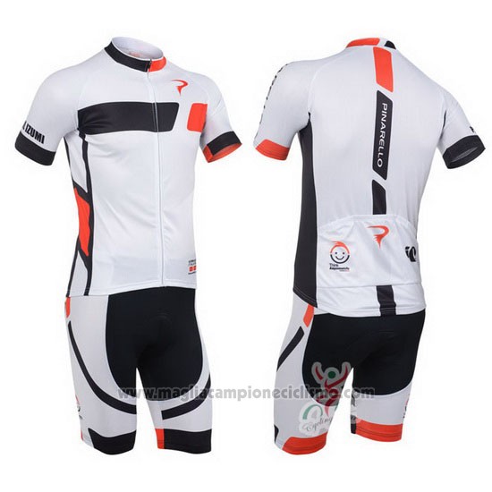 2013 Abbigliamento Ciclismo Pinarello Nero e Bianco Manica Corta e Salopette