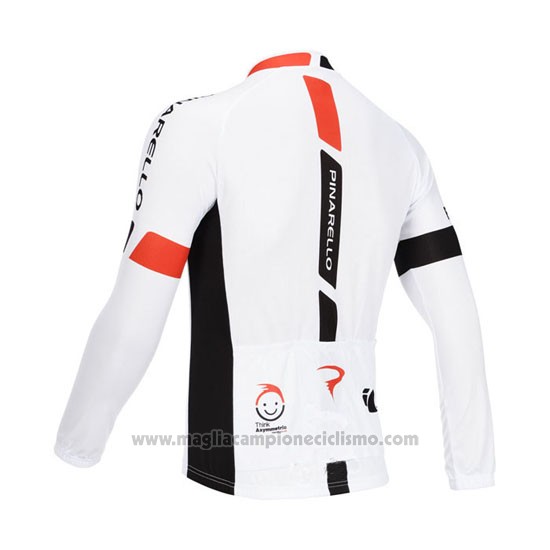2013 Abbigliamento Ciclismo Pinarello Nero e Bianco Manica Lunga e Salopette