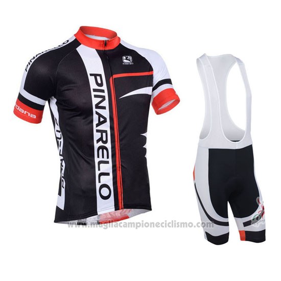 2013 Abbigliamento Ciclismo Pinarello Rosso e Nero Manica Corta e Salopette