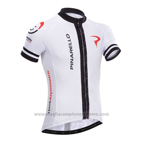 2014 Abbigliamento Ciclismo Pinarello Bianco Manica Corta e Salopette