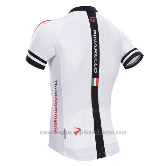 2014 Abbigliamento Ciclismo Pinarello Bianco Manica Corta e Salopette