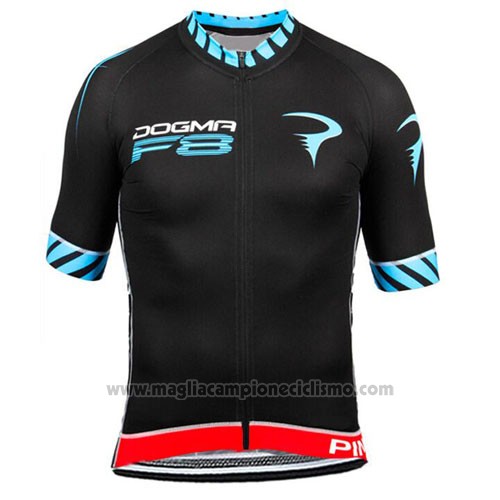 2015 Abbigliamento Ciclismo Pinarello Nero e Blu Manica Corta e Salopette