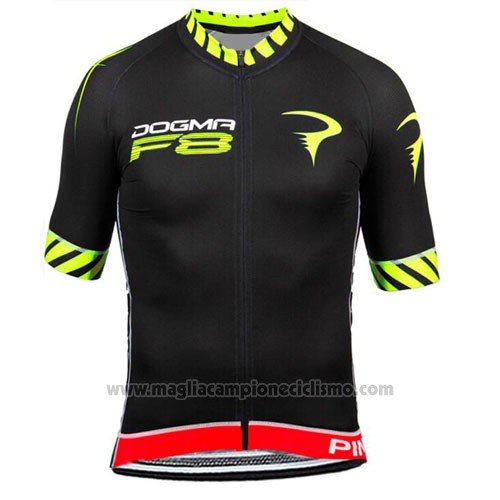 2015 Abbigliamento Ciclismo Pinarello Nero e Giallo Manica Corta e Salopette