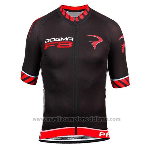 2015 Abbigliamento Ciclismo Pinarello Nero e Rosso Manica Corta e Salopette