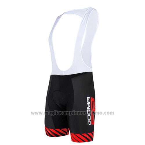 2015 Abbigliamento Ciclismo Pinarello Nero e Rosso Manica Corta e Salopette