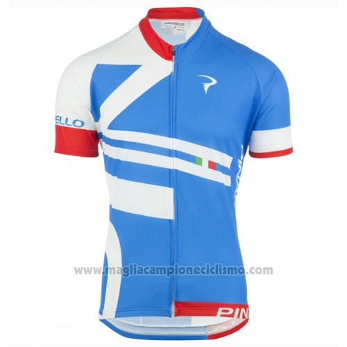2016 Abbigliamento Ciclismo Pinarello Blu e Bianco Manica Corta e Salopette