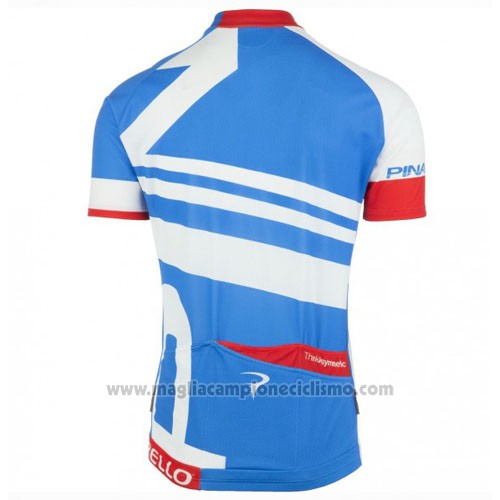 2016 Abbigliamento Ciclismo Pinarello Blu e Bianco Manica Corta e Salopette