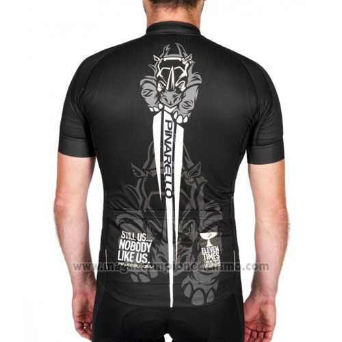 2016 Abbigliamento Ciclismo Pinarello Nero e Bianco Manica Corta e Salopette