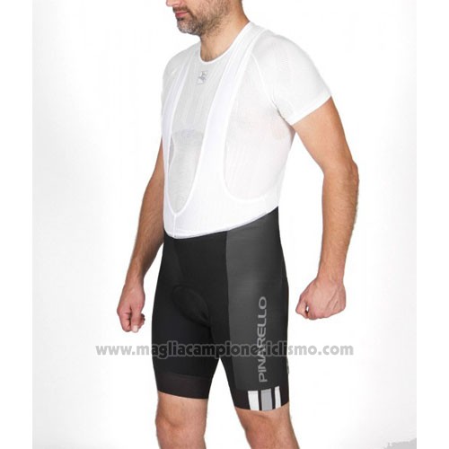 2016 Abbigliamento Ciclismo Pinarello Nero e Bianco Manica Corta e Salopette
