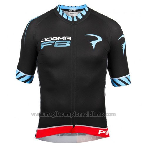 2016 Abbigliamento Ciclismo Pinarello Nero e Blu Manica Corta e Salopette