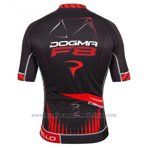 2016 Abbigliamento Ciclismo Pinarello Nero e Rosso Manica Corta e Salopette