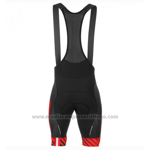 2016 Abbigliamento Ciclismo Pinarello Nero e Rosso Manica Corta e Salopette