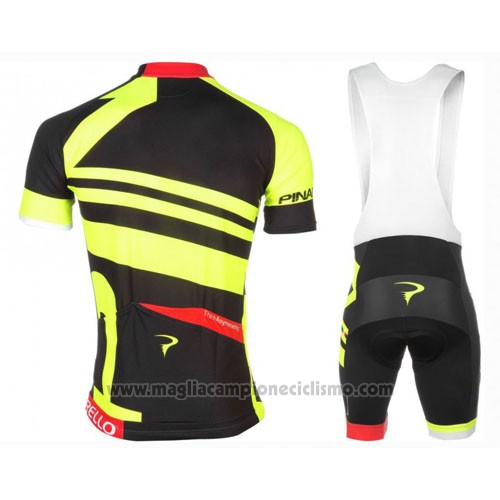 2016 Abbigliamento Ciclismo Pinarello Rosso e Giallo Manica Corta e Salopette
