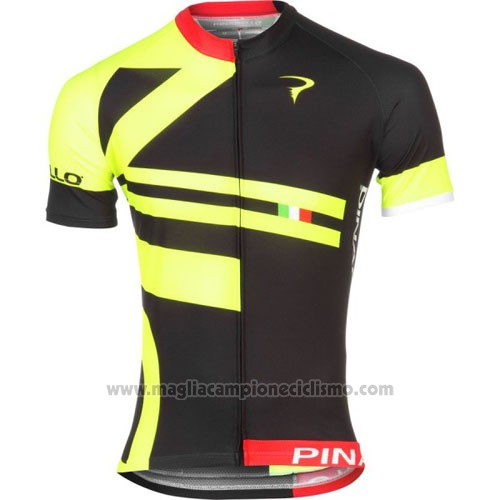 2016 Abbigliamento Ciclismo Pinarello Rosso e Giallo Manica Corta e Salopette
