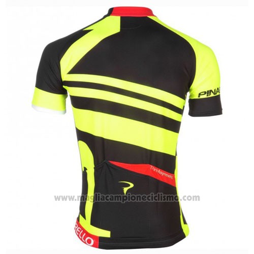 2016 Abbigliamento Ciclismo Pinarello Rosso e Giallo Manica Corta e Salopette