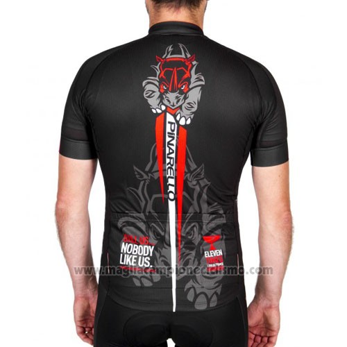2016 Abbigliamento Ciclismo Pinarello Rosso e Nero Manica Corta e Salopette