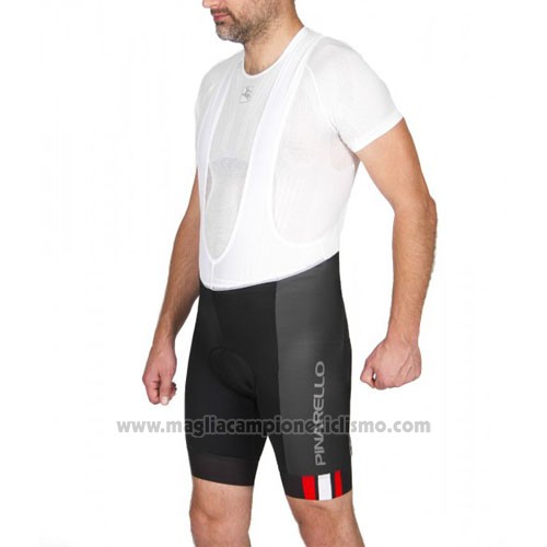 2016 Abbigliamento Ciclismo Pinarello Rosso e Nero Manica Corta e Salopette