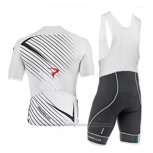 2017 Abbigliamento Ciclismo Pinarello Bianco Manica Corta e Salopette