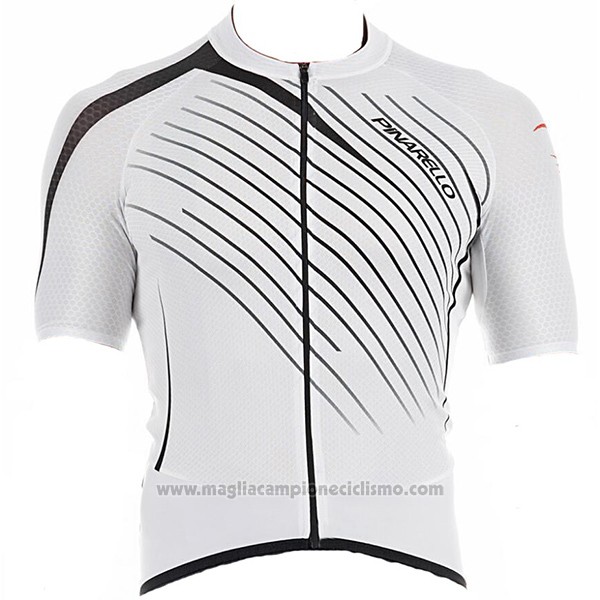 2017 Abbigliamento Ciclismo Pinarello Bianco Manica Corta e Salopette