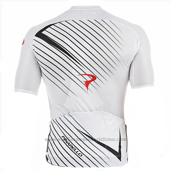 2017 Abbigliamento Ciclismo Pinarello Bianco Manica Corta e Salopette